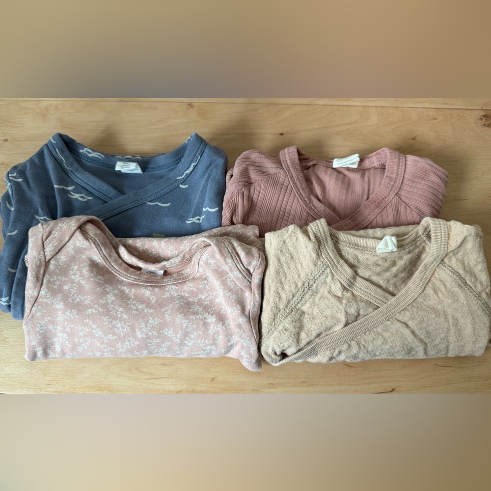 Colored Organics, Kate Quinn, Quincy Mae Set of Four Bodysuits